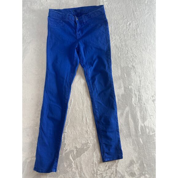 J Brand Mid-rise Skinny Leg Jean - Royal Blue - Size 27 - Picture 1 of 6